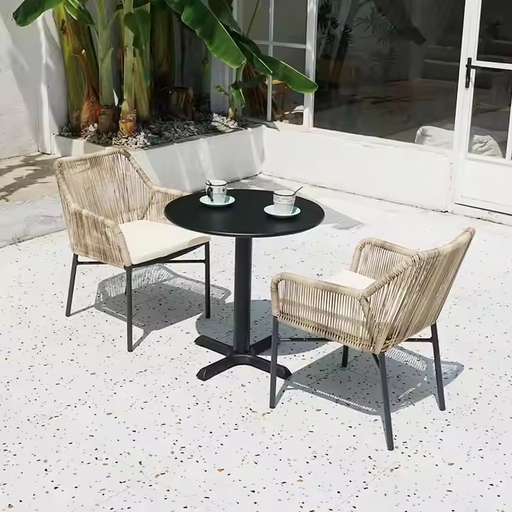 Modern Outdoor Patio Tables and Chair Set Commercial Restaurant Dinning Furniture Garden Table Set
