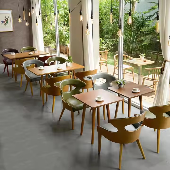 Fast Food Table Chair Set Furniture Restaurant Furniture Booths Cafe Table Chair Set