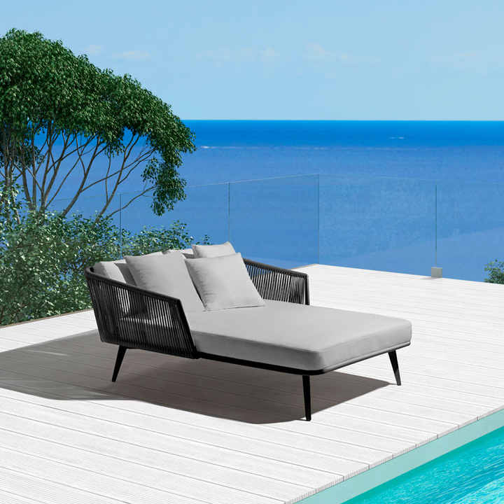 Outdoor Chaise Loungers Daybed Garden Chair Match Swimming Pool Bed Patio Furniture Set